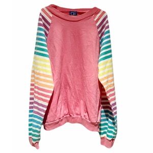 OP vintage rainbow colored long sleeved top
